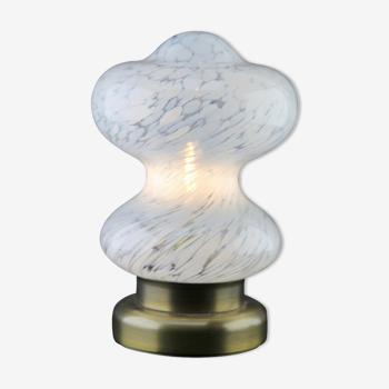 Glass table lamp, Peill & Putzler White Clouds, 1970s