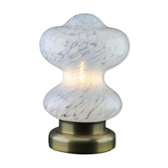 Lampe de table en verre, Peill & Putzler White Clouds, années 1970