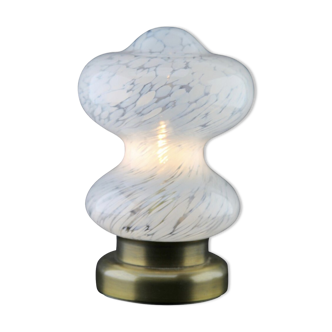 Glass table lamp, Peill & Putzler White Clouds, 1970s