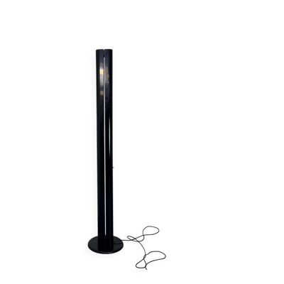 Lampadaire iconique italien noir Artemide Megaron des années 1980