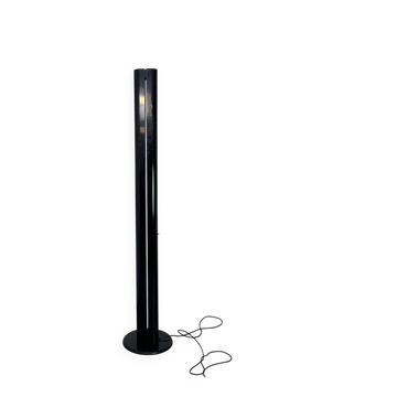 Italian iconic black Artemide Megaron uplighter floor lamp 1980s