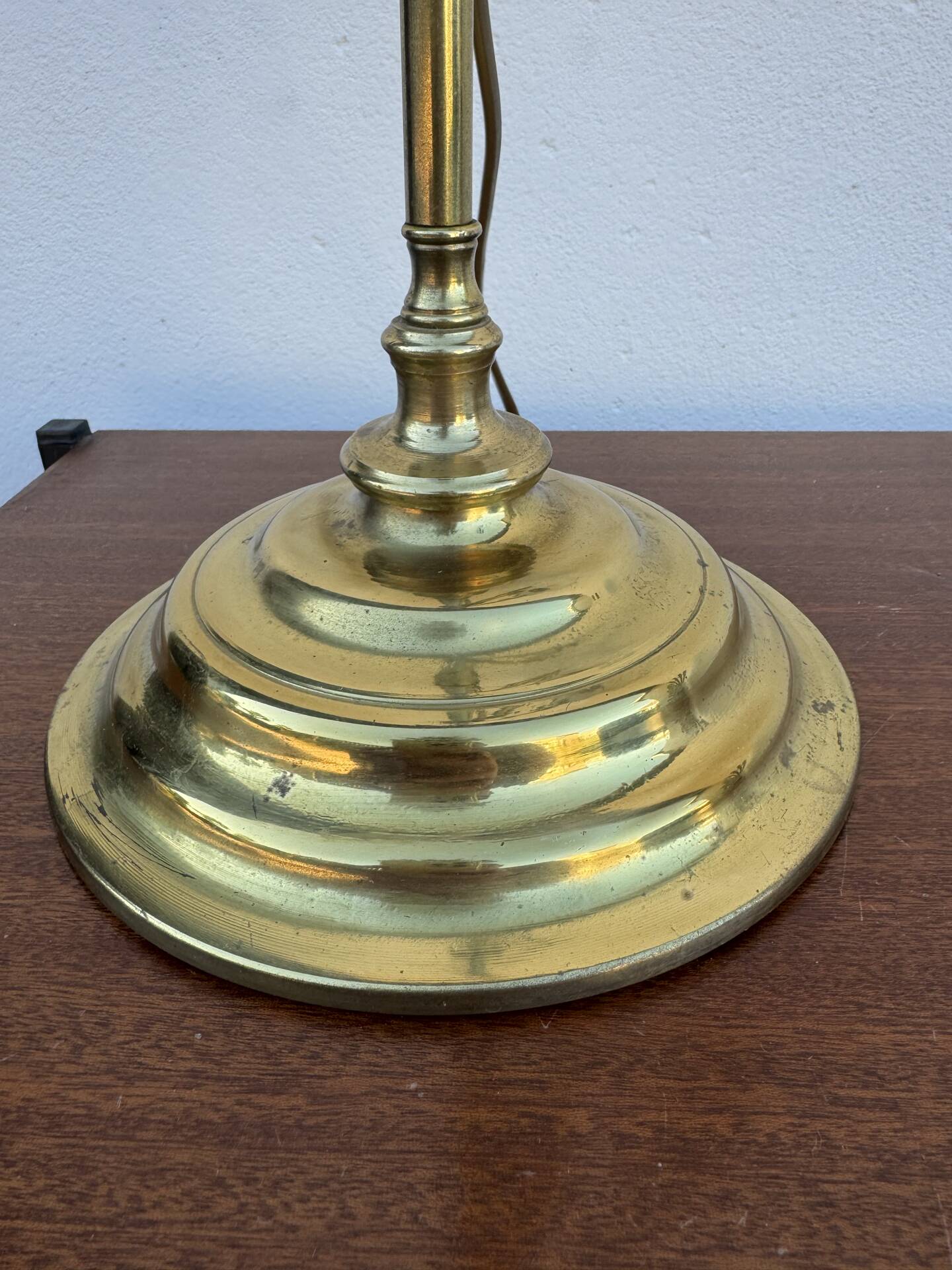 Swan neck brass lamp Art Nouveau