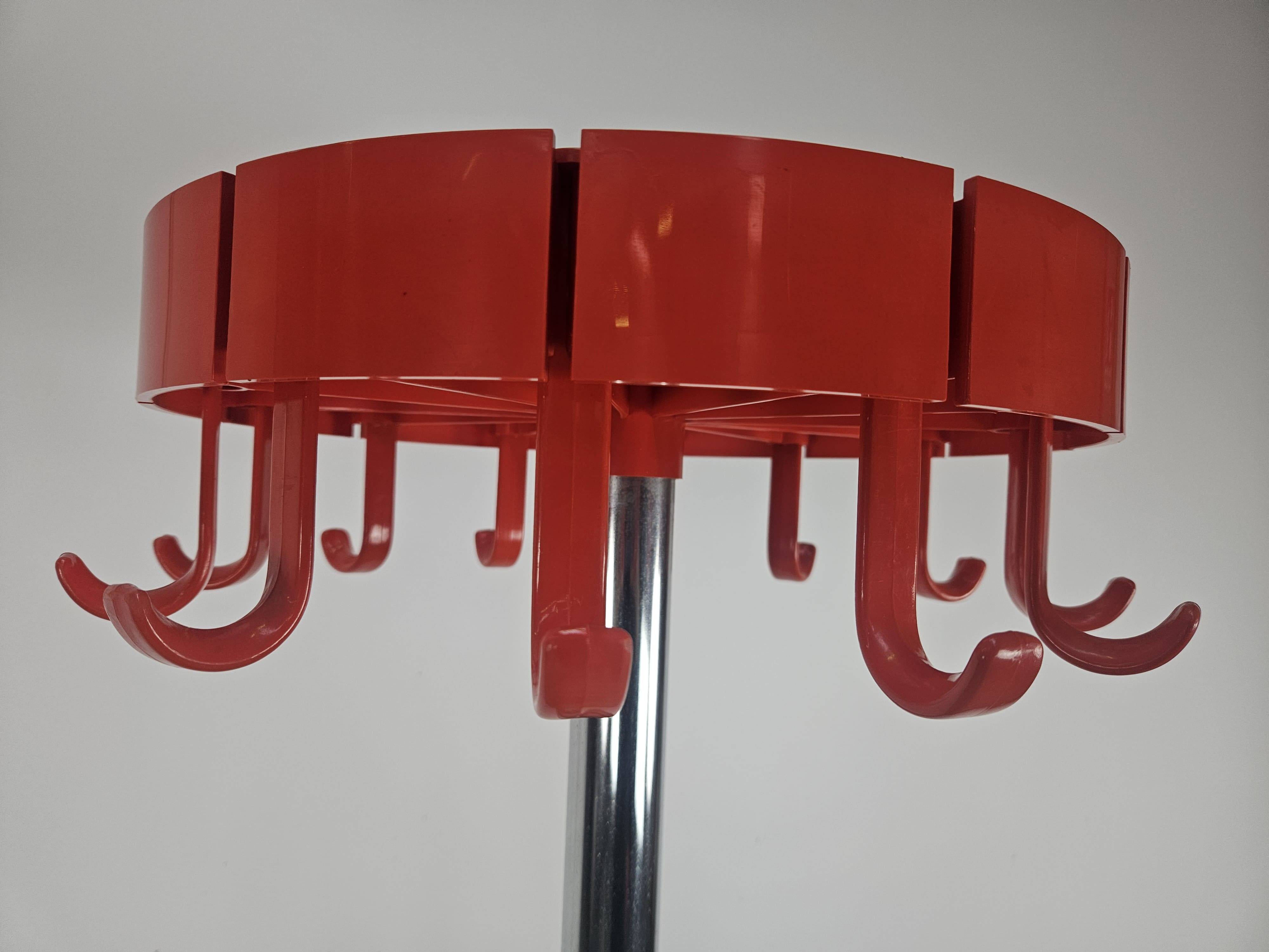 Space Age Plastic and Steel Coat Rack by Dal Vera from the 70s