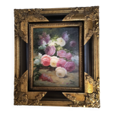 Oil on panel signed "Thierry" - Ornate frame