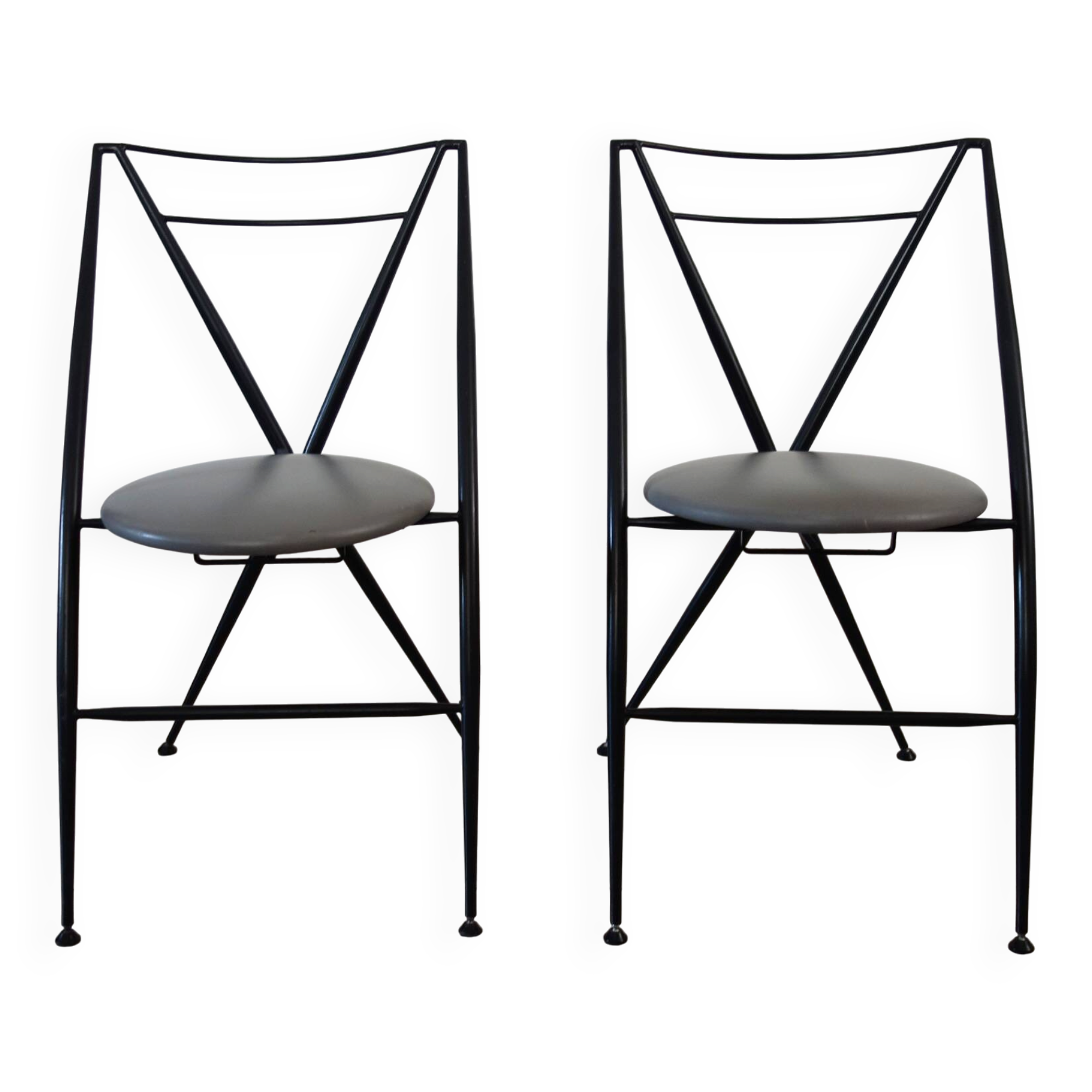 Cinderella folding chair pair by Yamakato, 1980s.