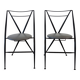 Cinderella folding chair pair by Yamakato, 1980s.