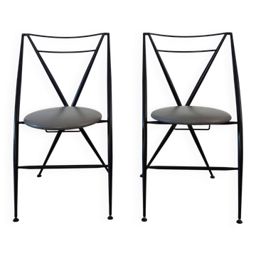 Cinderella folding chair pair by Yamakato, 1980s.