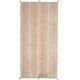 1970s Turkish Oushak Handmade Wool Cotton Beige Runner Rug 130x266