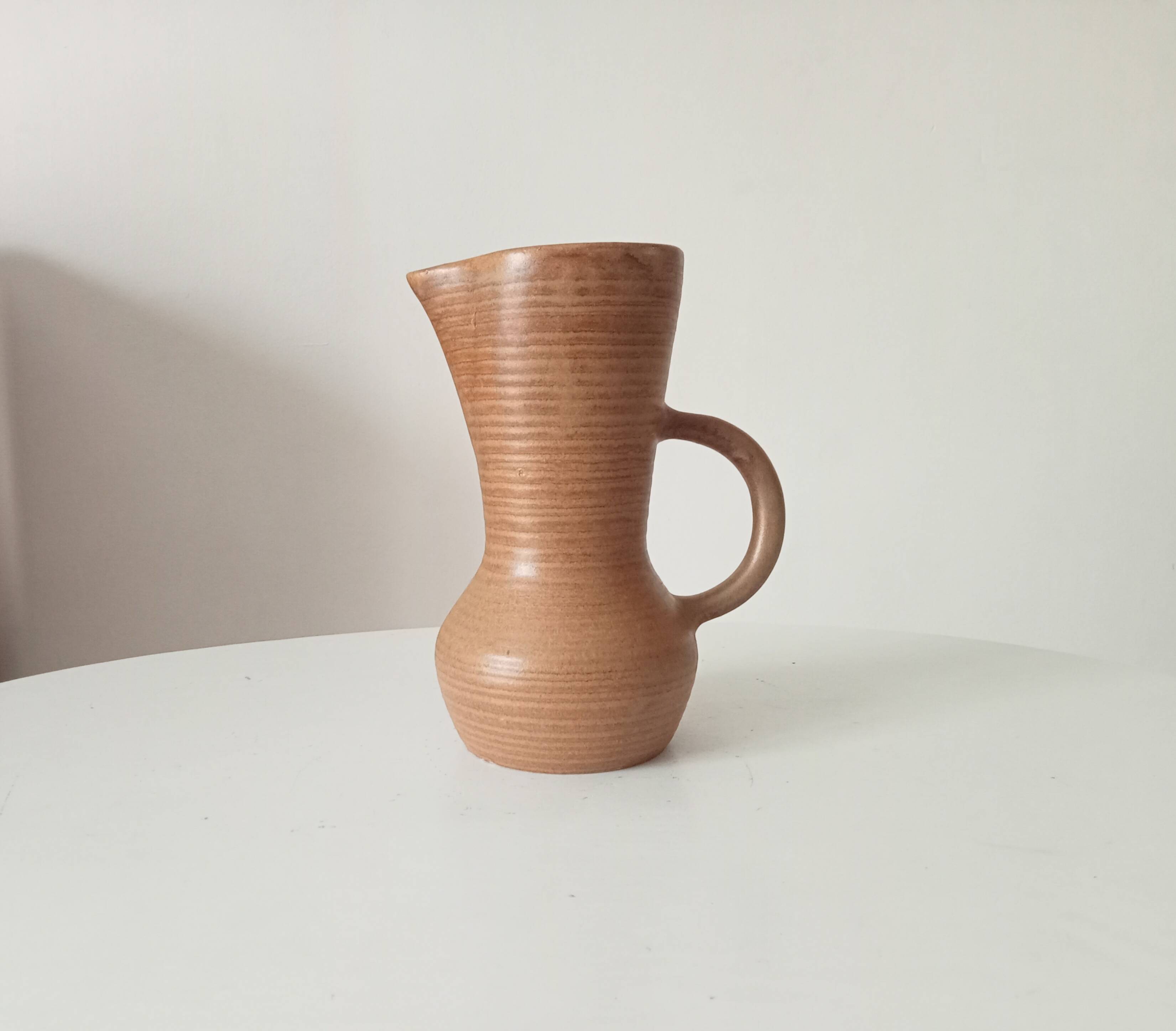 Vintage stoneware jug Digoin free form