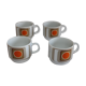 Set of 4 coffee cups and its milk pot Bareuther Waldsassen Bavaria Germany