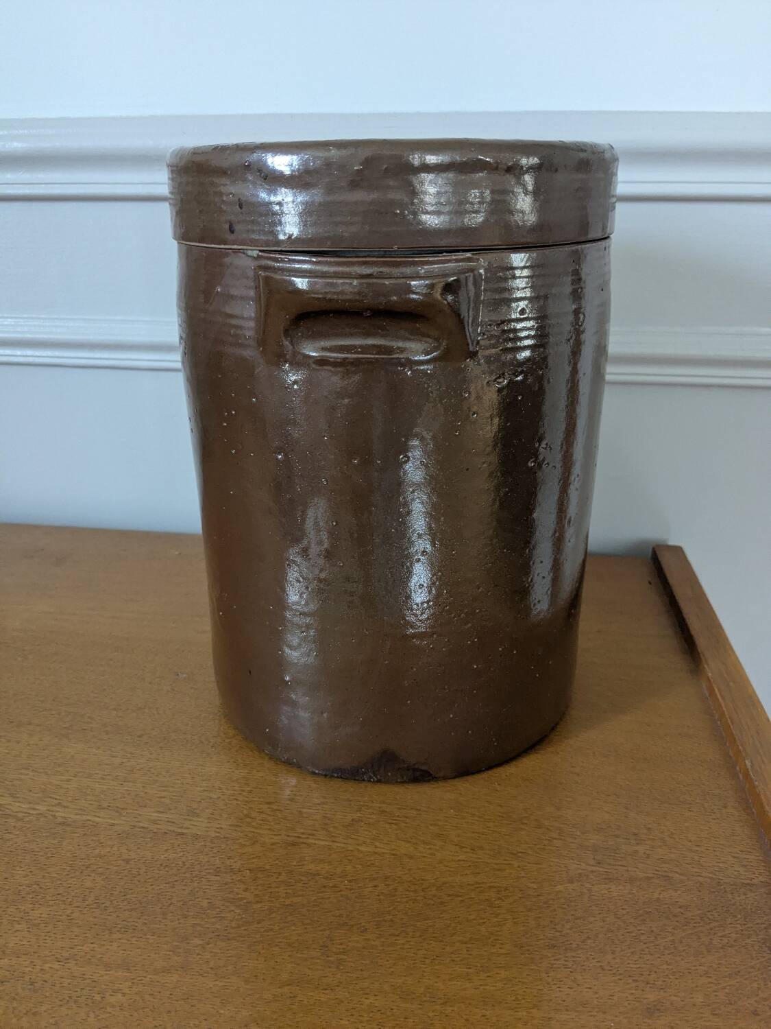 Large ancient stoneware pot