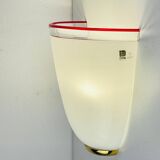 White and Red Murano Wall Light by Itre, Italy, 1980s