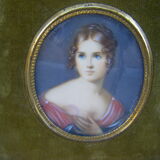 Miniature painting on natural material