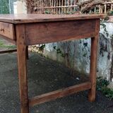 Oak farmhouse table, six drawers