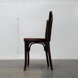 Art Deco curved wooden café chair, 1930s