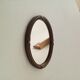 Vintage wooden mini mirror