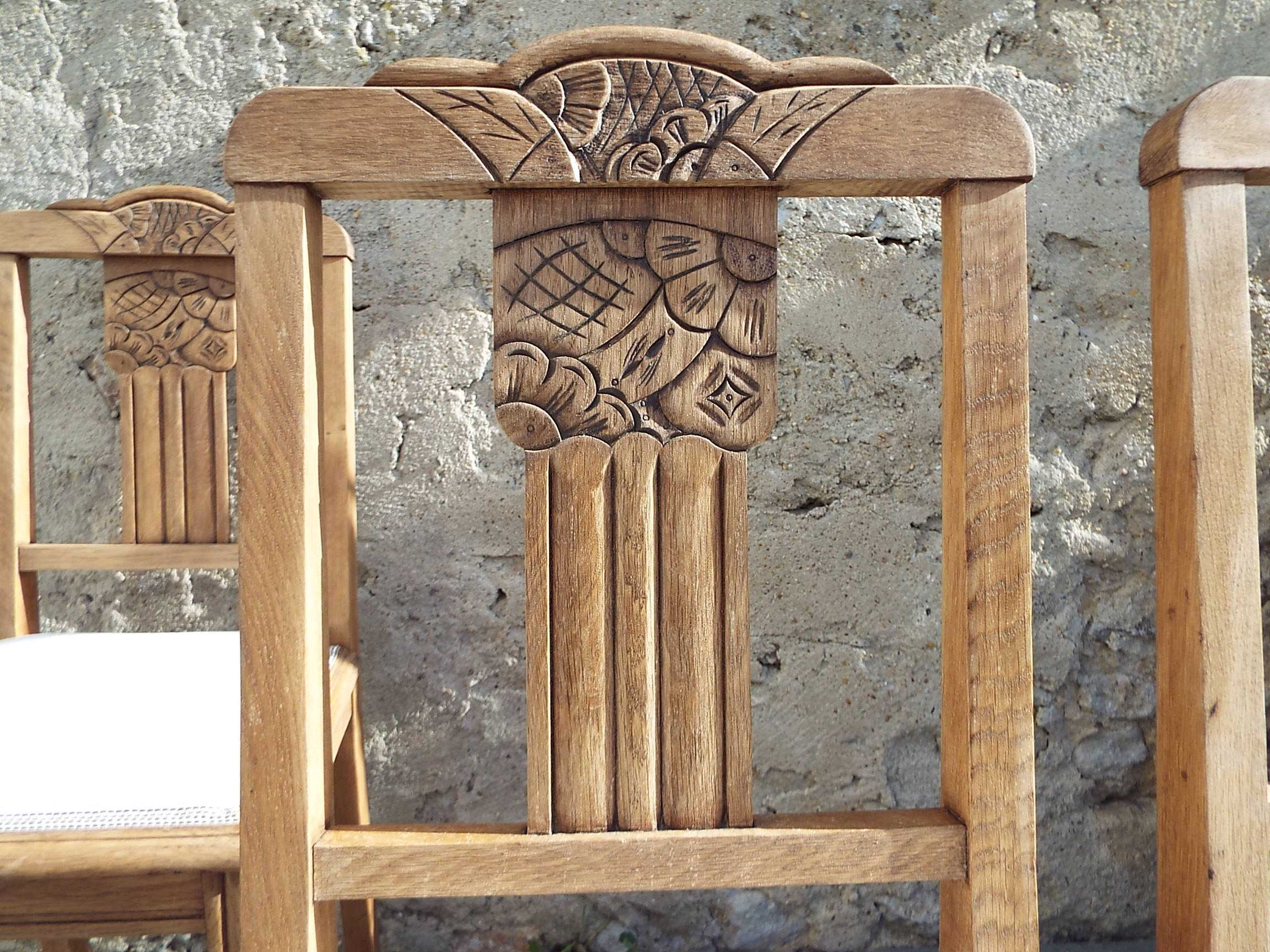 4 art deco chairs