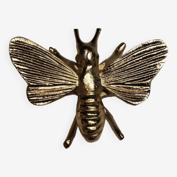 paperweight - decoration to place - bee insect in gold metal