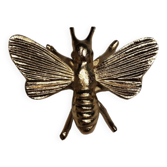 paperweight - decoration to place - bee insect in gold metal