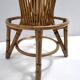 Pair of Postmodern Italian Round Bamboo Stools in the style of Agnoli