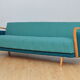 Mid-century folding 3-seater sofa, 1960s