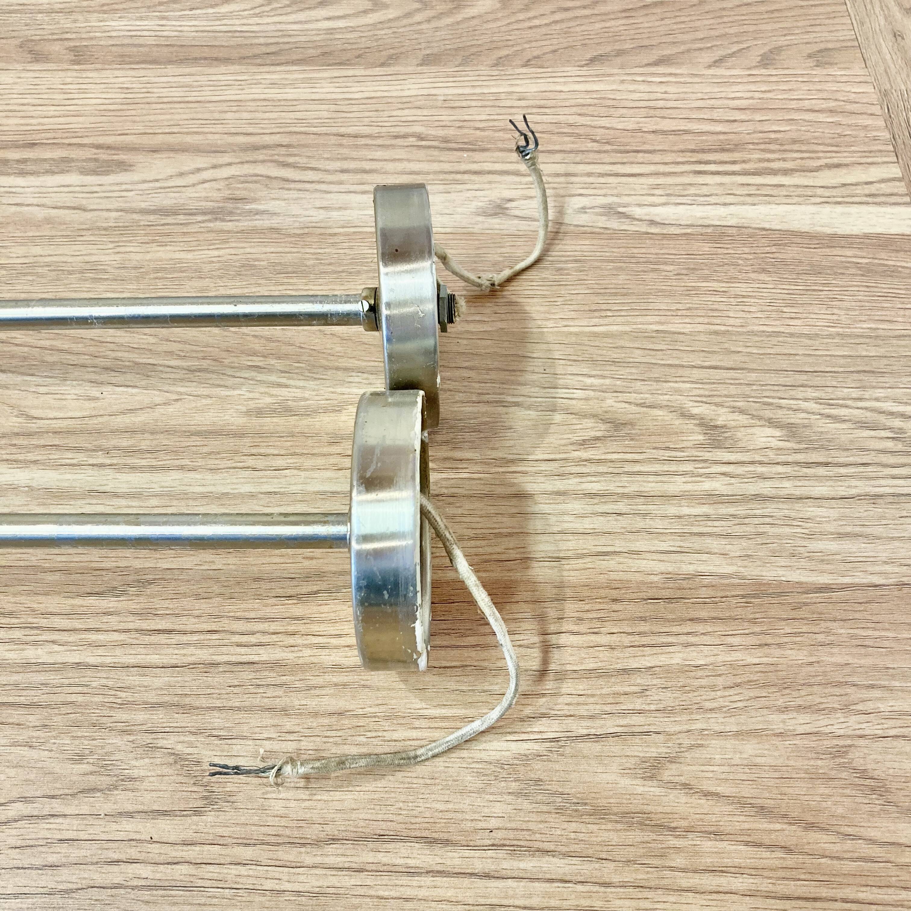 Pair of suspended lights 330 cm 1960 design.