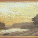 Pastel painting "Vallée du Cer" landscape signed H. Gallert 1917 and frame.