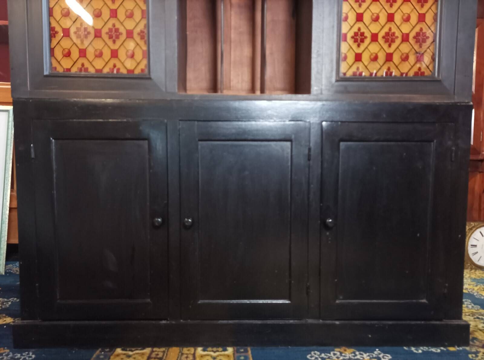 Vintage painted wooden bookshelf