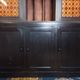 Vintage painted wooden bookshelf