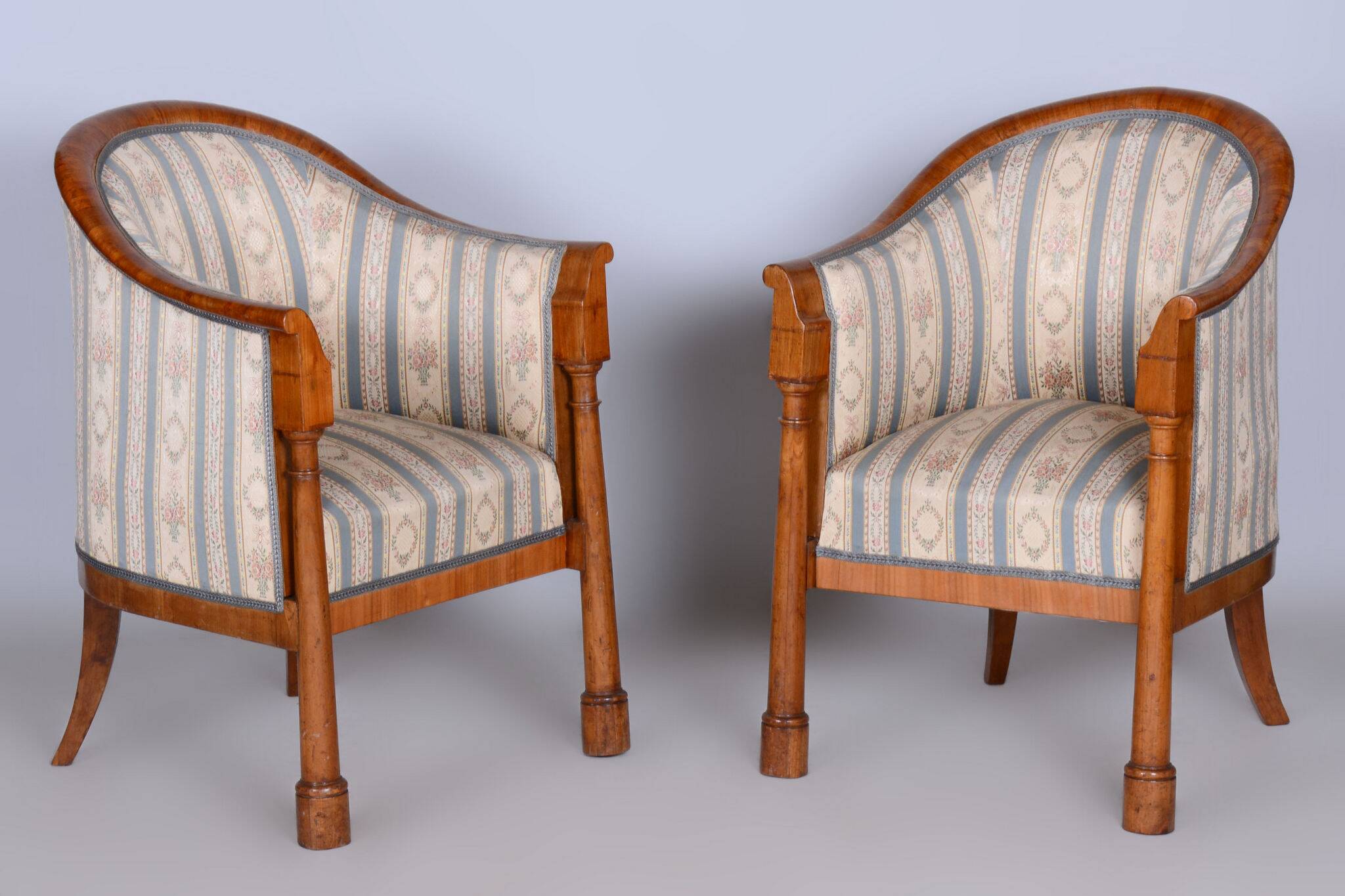 Ensemble de sièges en bouleau Biedermeier restauré, polonais ravivé, Vienne, Autriche, années 1830