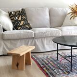 Japanese stool in solid pine of the Landes