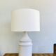 Ceramic lamp, fabric cable 2m, fabric shade
