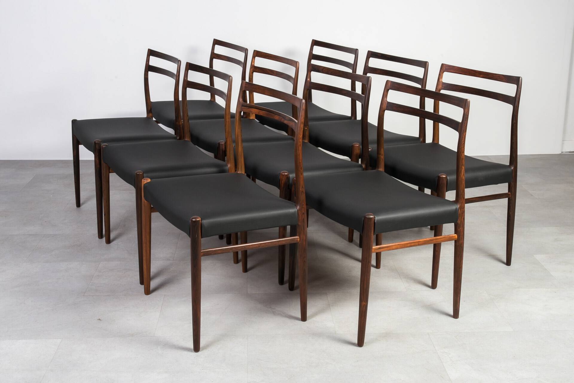 Vintage Dining Chairs by Alf Aarseth for Gustav Bahus, 1960s, Set of 10