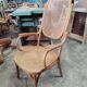Bentwood and cane armchair attributed to Thonet.
