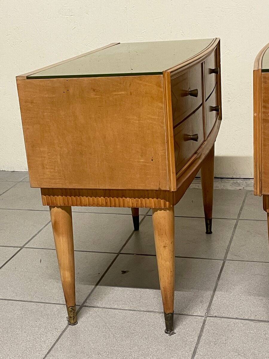 Italian Mid-Century modern bedside tables, 1950s, set of 2