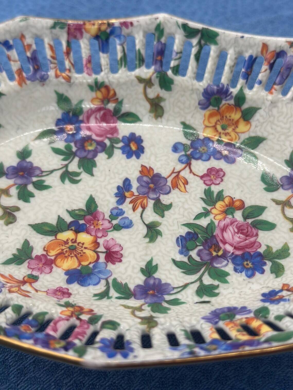 Ravier porcelain dish antique pierced Friedrich Eger & Co Martinronda