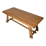 Elm table by Aranjou, France 1970s