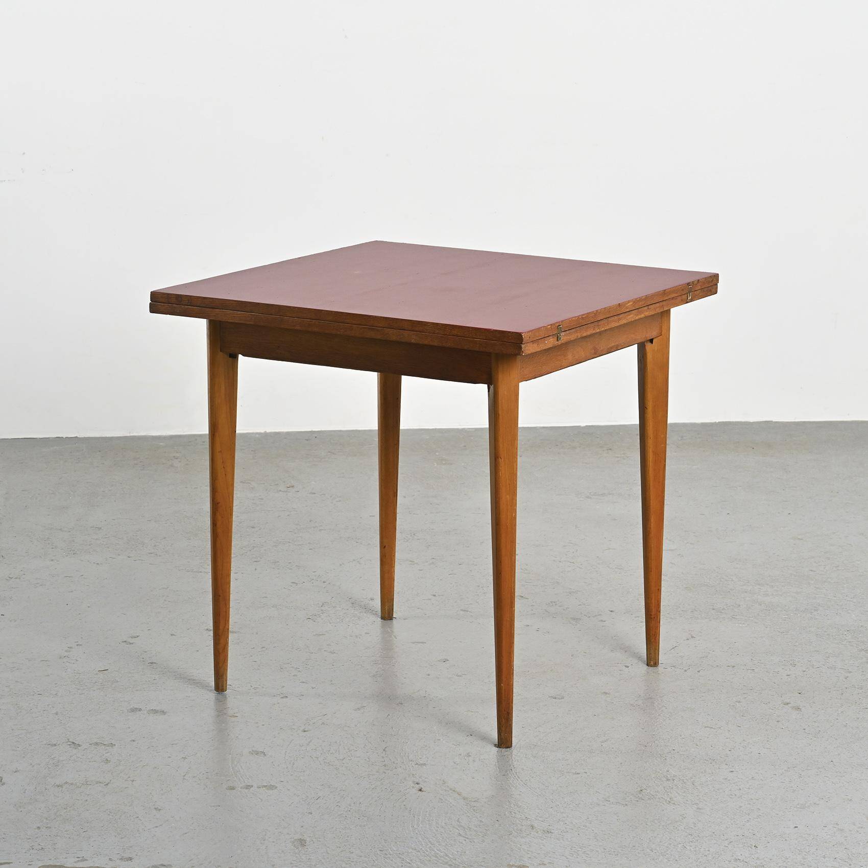 Vintage extendable ash table, France circa 1950