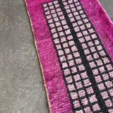 New purple berber wool rug 75x355