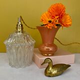 Vintage tulip walking lamp in transparent and frosted glass