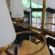 Mid-Century 6-Light Chandelier - Opaline and Brass