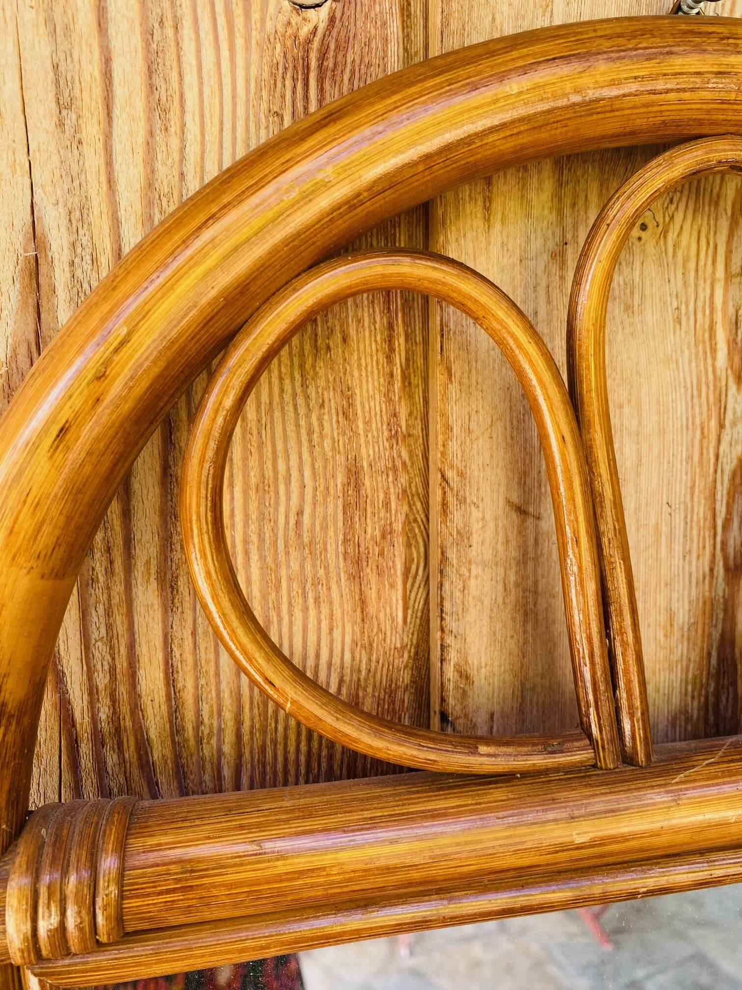 Vintage rattan mirror