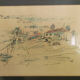Aquarelle sur papier signé David Handler