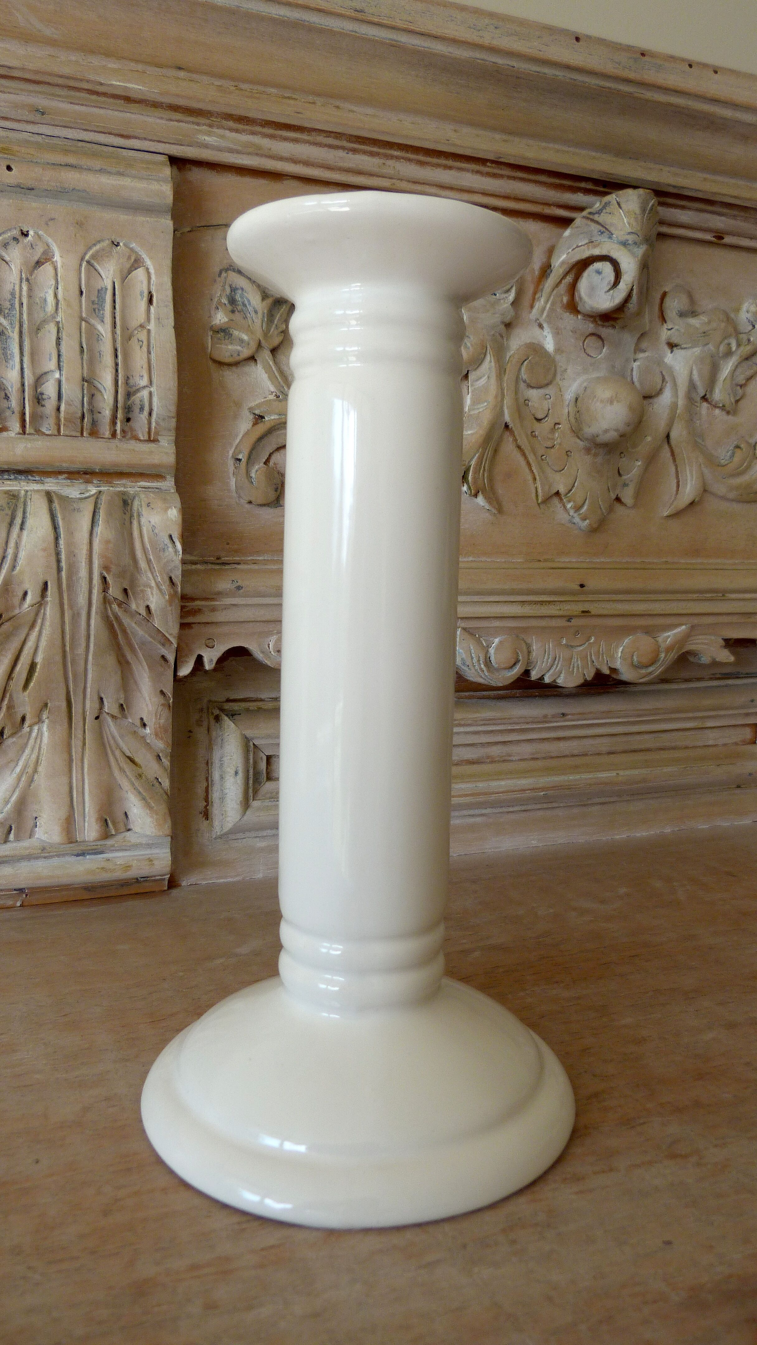 White porcelain candlestick