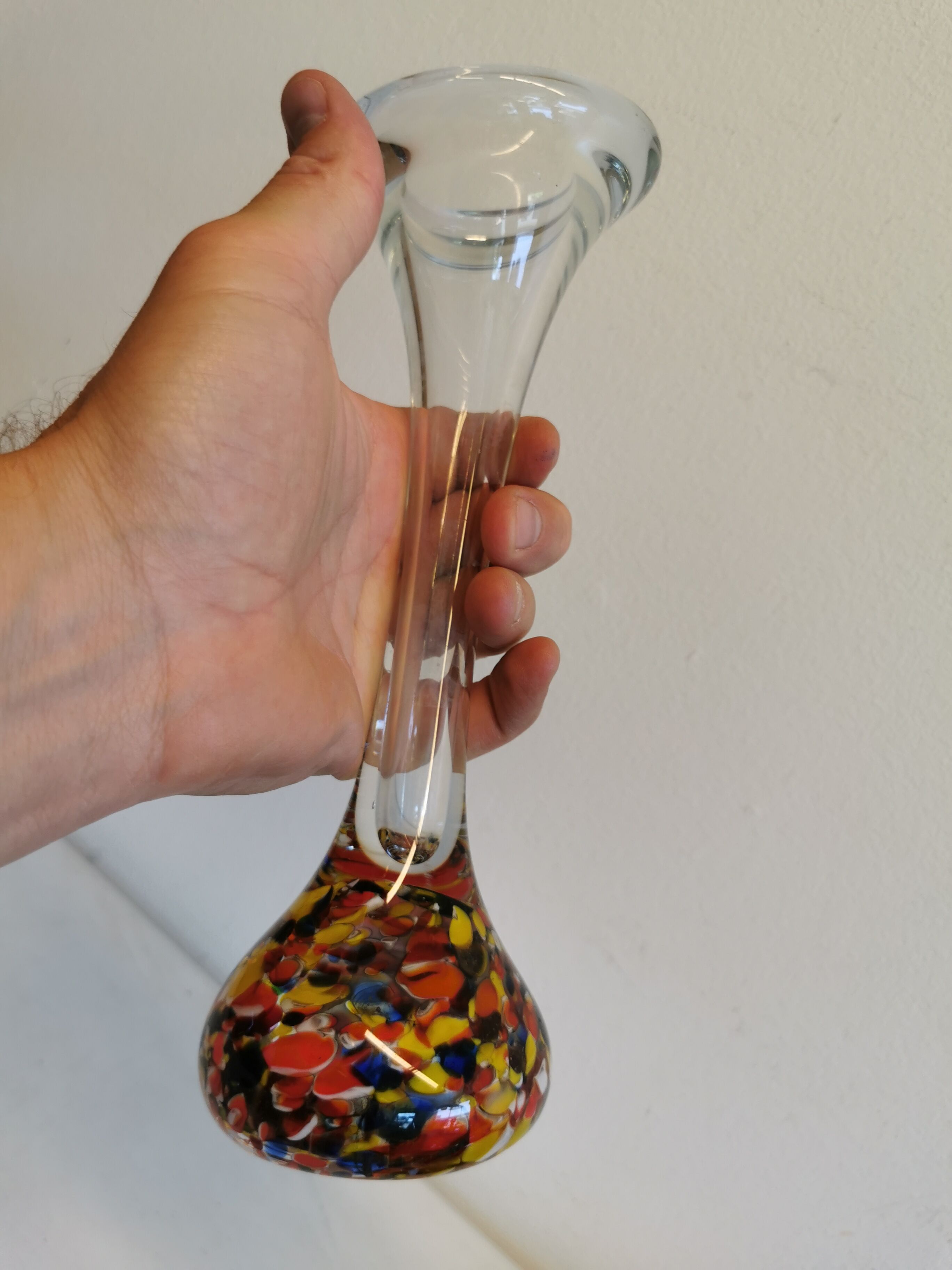 Bone vase from danish holmegaard glassworks