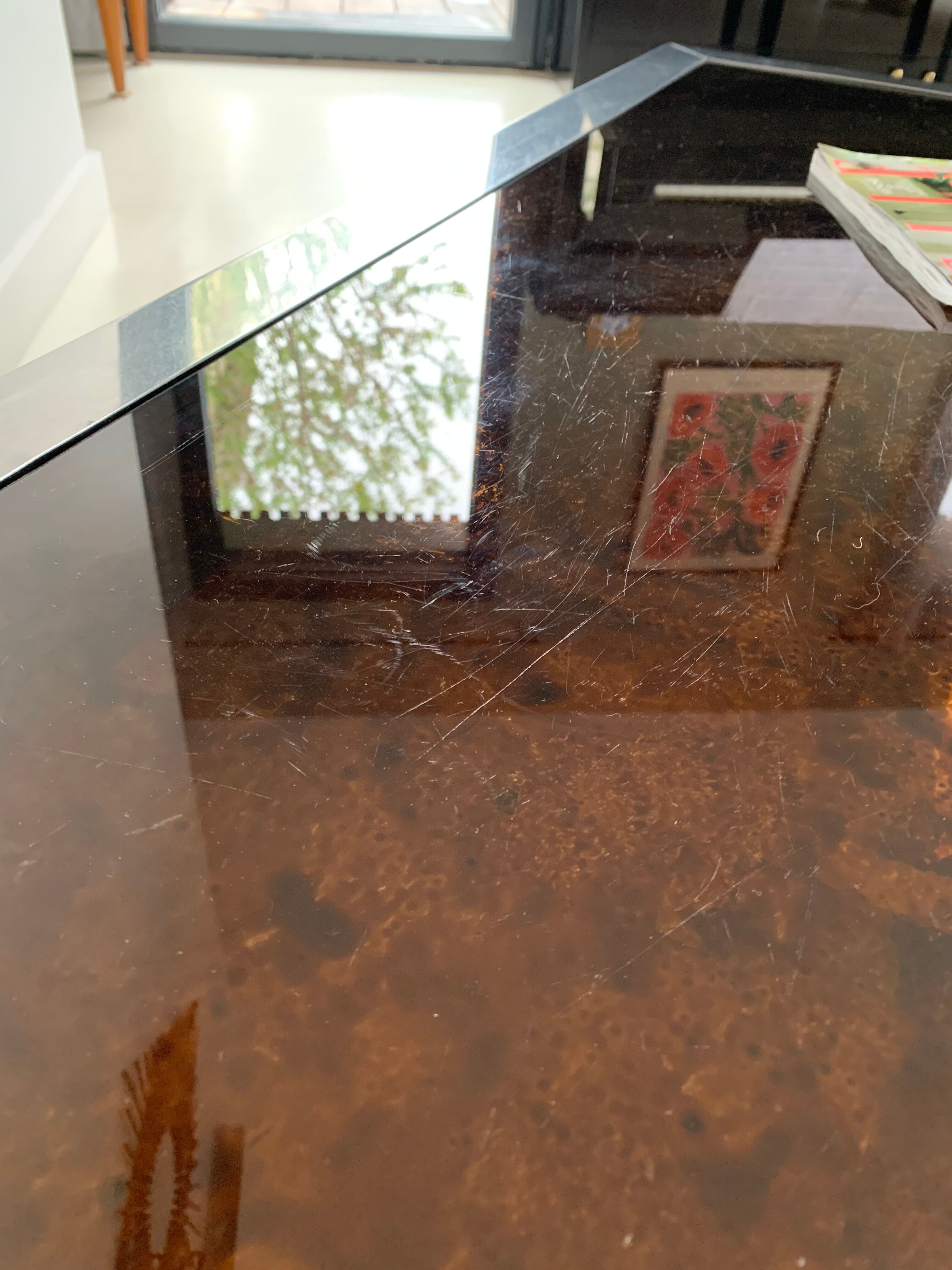 Bright coffee table from the 70s