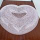 Heart-shaped bubble glass vase from the 1960s.