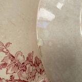 Set of 5 ironstone plates “pink birds”