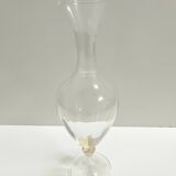 Transparent and Murano Glass Pitcher Vase by La Murrina with Gold Leaf, Ita