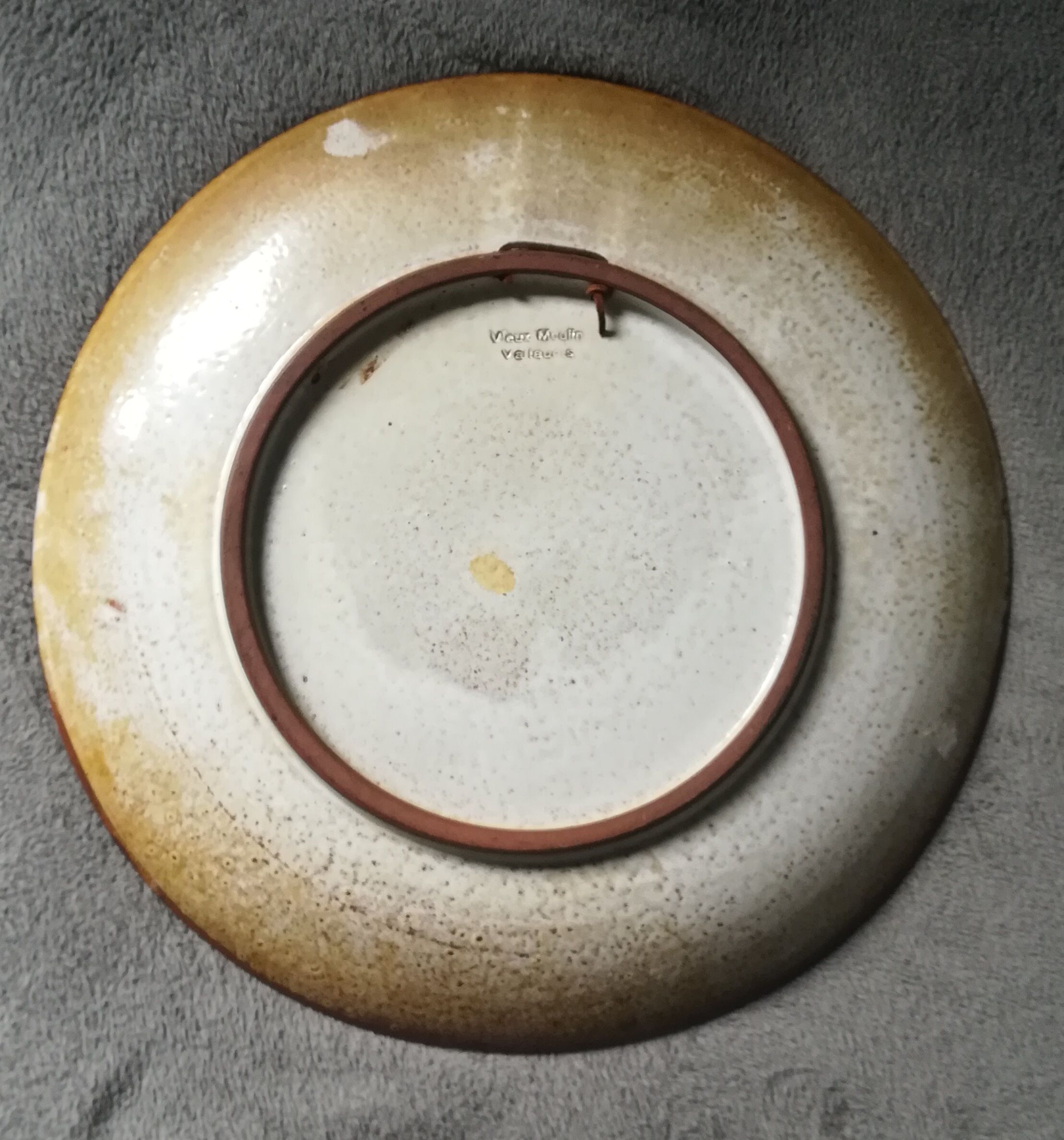 Ceramic decorative dish, old Vallauris mill, circa 60